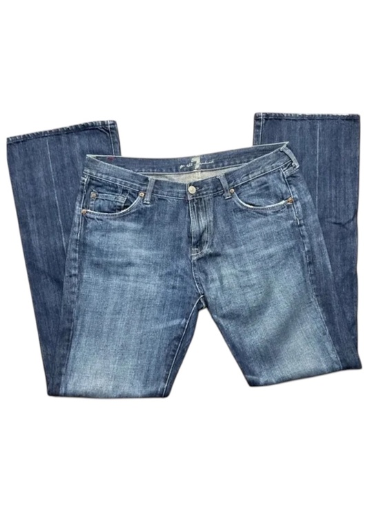 7 For All Mankind Denim - Vintage Y2K 7 For All Mankind A Pocket Bootcut Jeans Womens 34 Blue Classic Boho